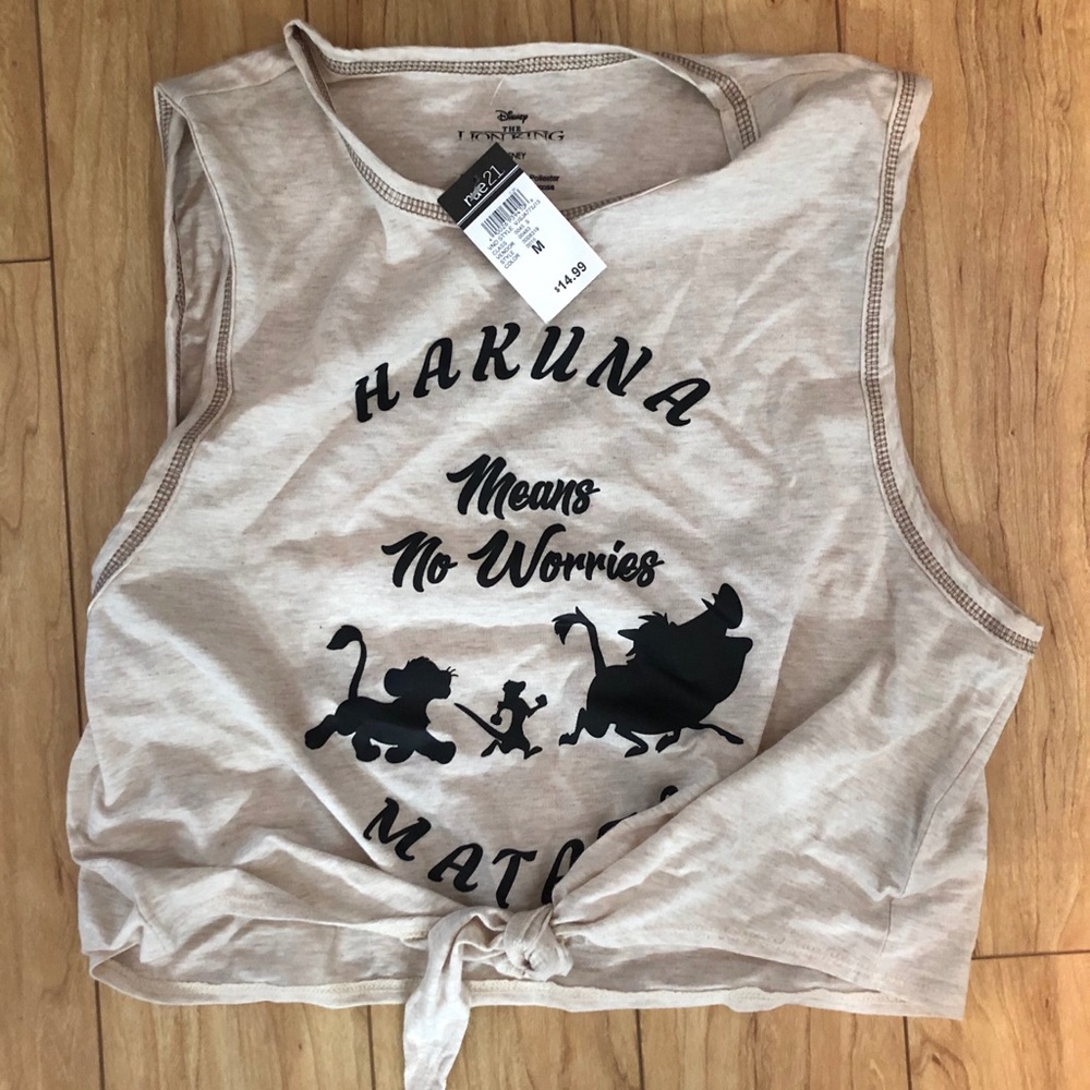 Lion King Cropped Tie Tank